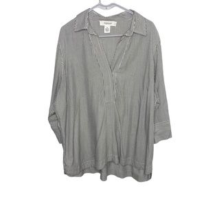 Workshop Republic top size 2X striped gray white